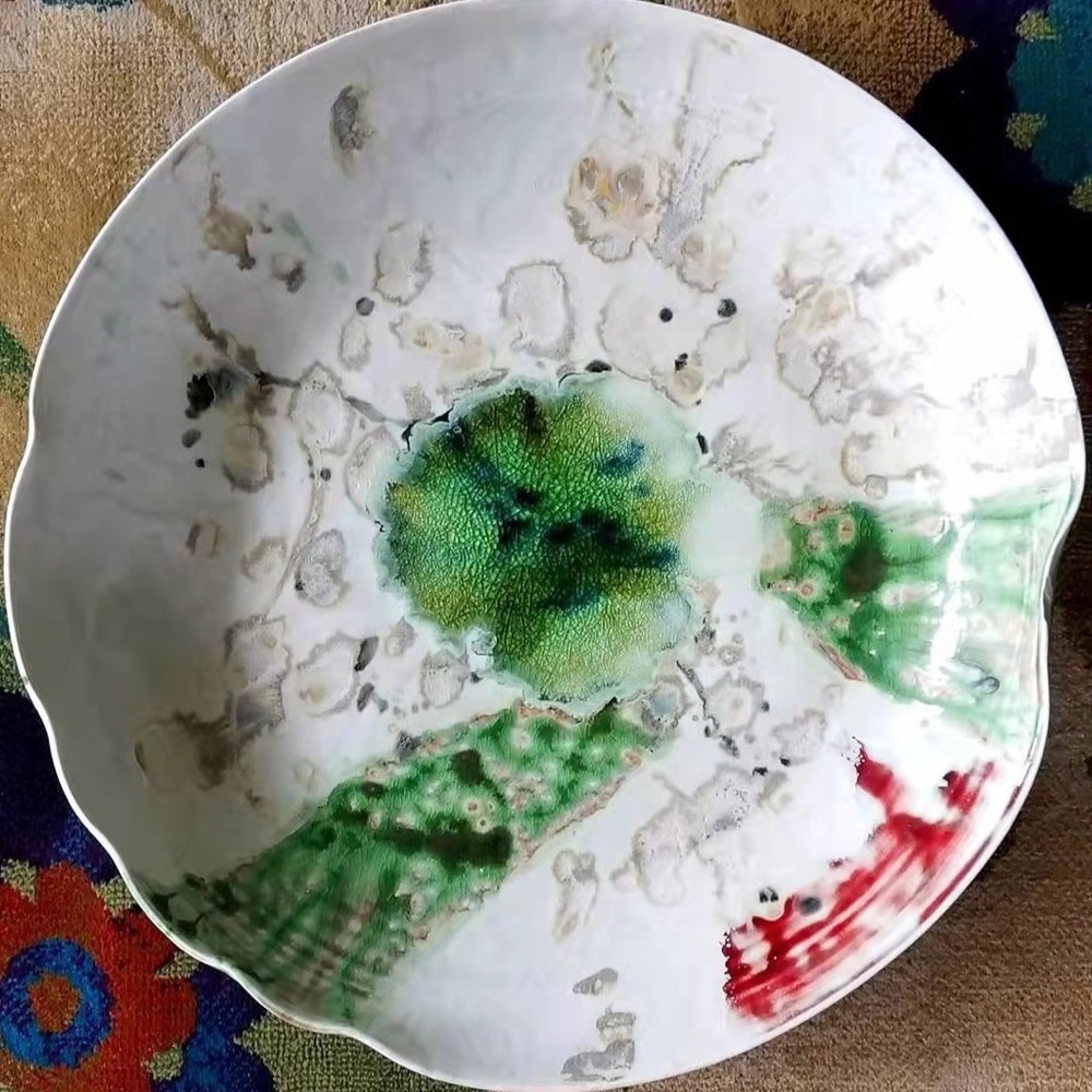 Handmade art porcelain plate
